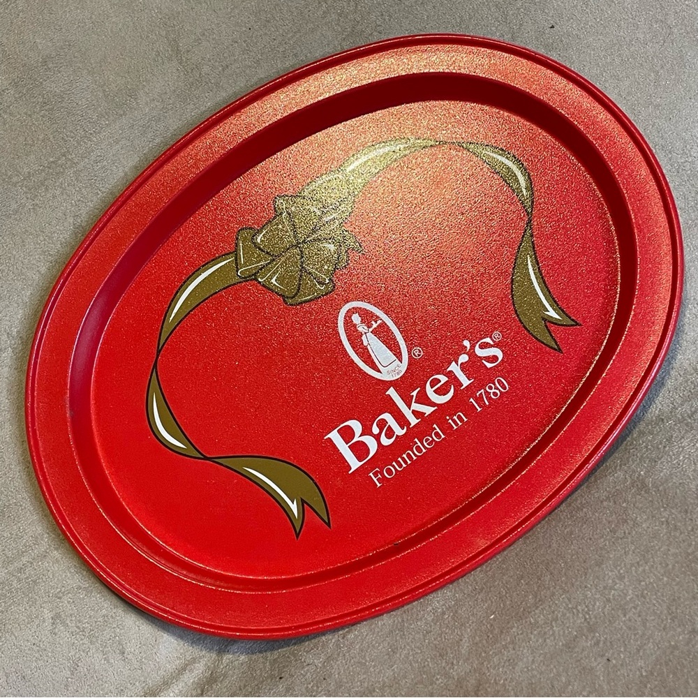Vintage Baker's Founded in 1780 Collectible Metal Tin Tray